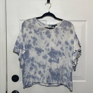 Style Envy Blue Tie-Dye Short Sleeve Top